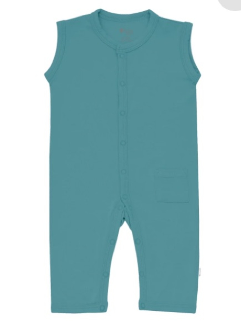 LIKE NEW Kyte Baby Sleeveless Snap Romper, Cove, 12-18 Months